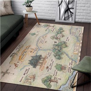 100 acre wood map winnie the pooh jungle limited edition amazon best seller sku 265412 rug 1590715393895