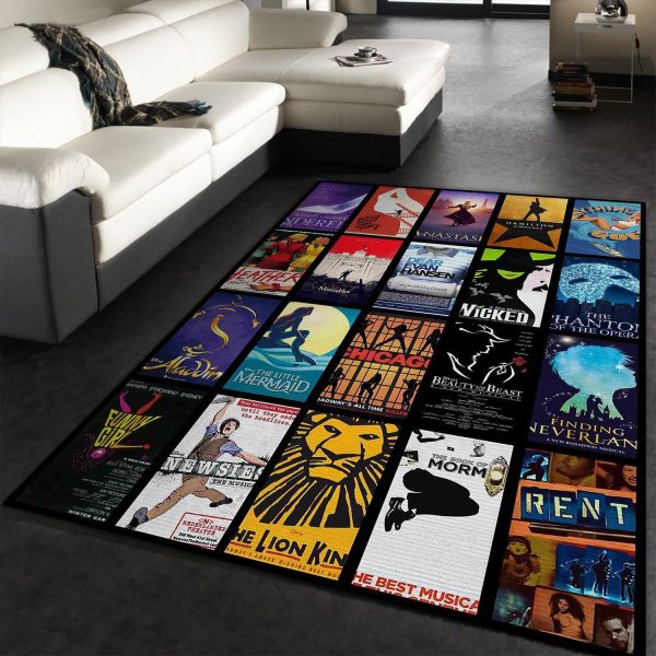 broadway musical rug custom size and printing 0