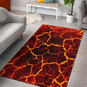 crackling flames fire area rug 0