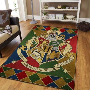 emblem hogwarts harry potter rug custom size and printing 0