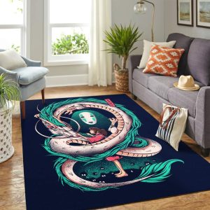 ghibli studio no face spirited away carpet area rug 0