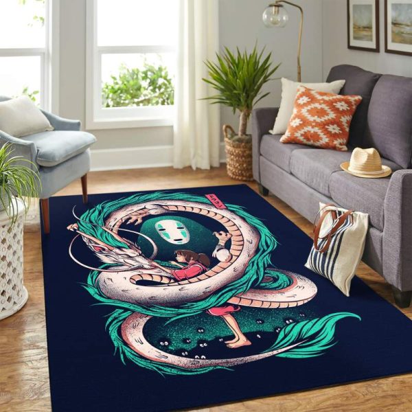ghibli studio no face spirited away carpet area rug 0