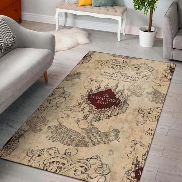 harry potter the marauders map area rug 0