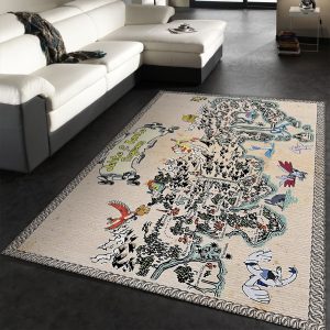 kanto and johto regions map pokemon rug custom size and printing 0