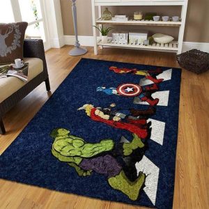 marvel superhero walking rug custom size and printing 0