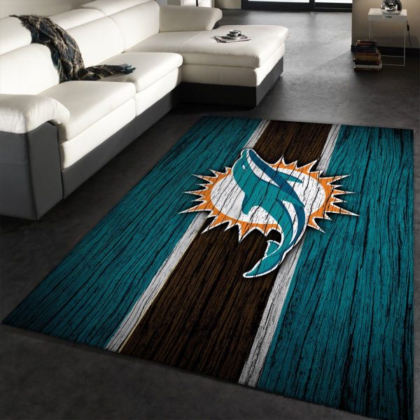 miami dolphins nfl rug custom size and printing 0