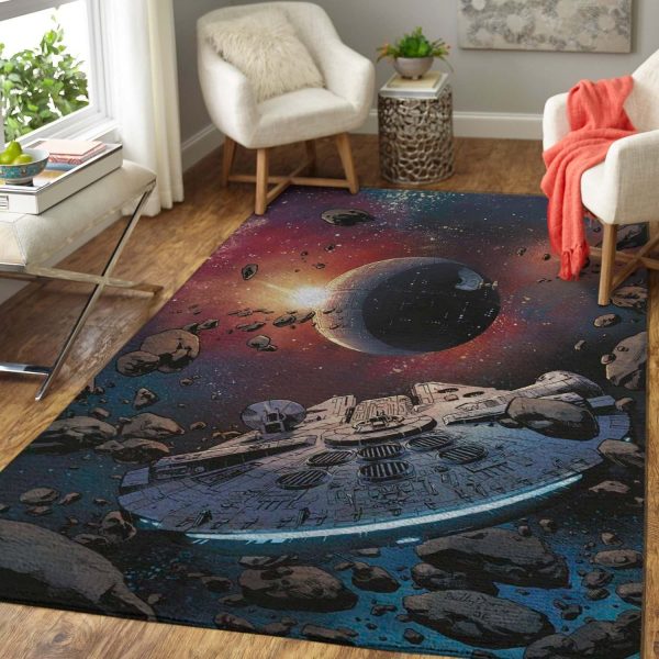 millennium falcon star wars superhero rug 8211 custom size and printing 0