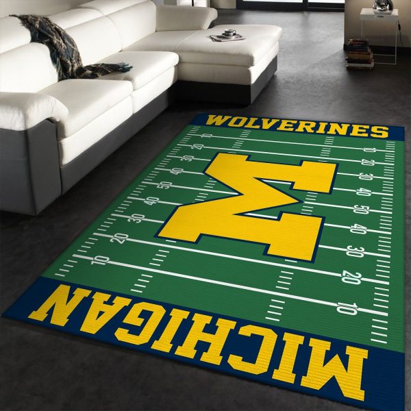 nfl michigan wolverines rug custom size and printing 0