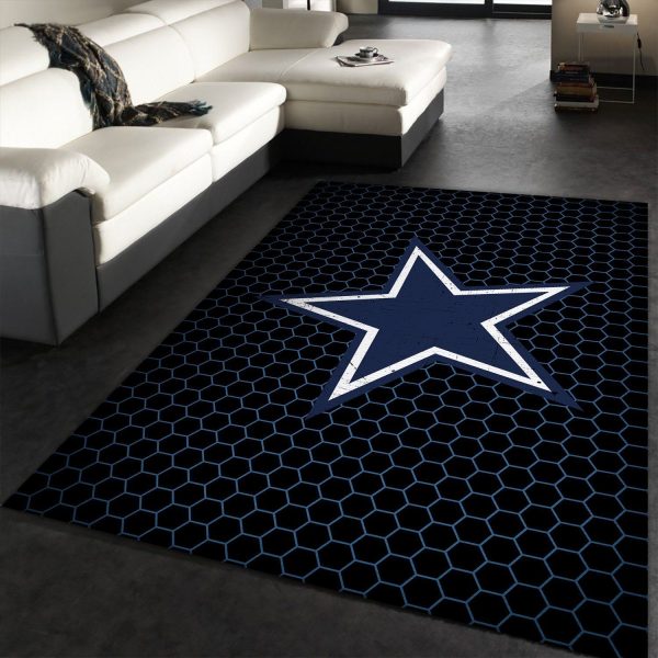 nfl team logo dallas cowboys rug custom size and printing 0