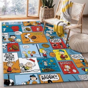 snoopy cartoon rug custom size and printing 0