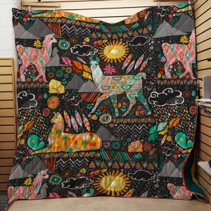 Llama Boho Llama 3D Customized Quilt